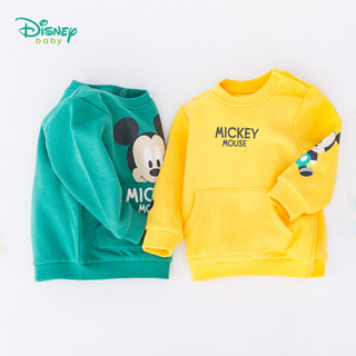 迪士尼(Disney)童装 男童卫衣2019春秋新款米老鼠卡通套头上衣外出卫衣193S1163绿色24个月/身高90cm