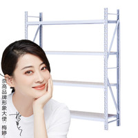奈高 NG货架仓储仓库自由组合家用置物架中型库房多功能展示架铁架子白色主架2000*500*2000mm四层