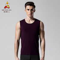 稻草人保暖背心男士秋冬无痕加绒无袖马甲上衣情侣紧身打底保暖内衣女 EH7000M9 紫色-男 XXXL