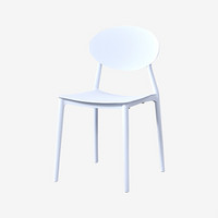 乐高赫曼 北欧塑料椅简约现代餐椅休闲创意靠背椅家用咖啡厅阳台户外书桌椅 LG-SL1白