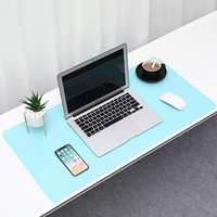 BUBM 鼠标垫超大号办公室桌垫笔记本电脑垫键盘垫办公写字台桌垫家用垫子防水支持大货定制 抹茶绿+天蓝小号