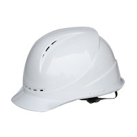 谋福9973 安全帽工地施工领导电工国标加厚头盔劳保建筑工程帽(四面透气挡水槽(卷边)款白色 )
