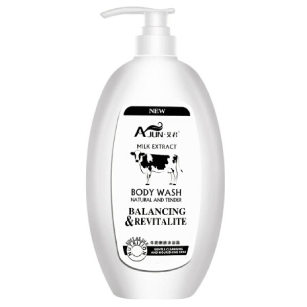 艾君牛奶嫩肤沐浴露750ml 长久留香奶味沫浴乳液保湿滋润男女通用家庭