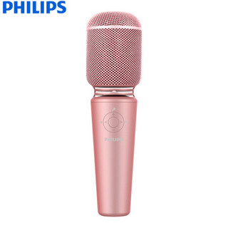 飞利浦 PHILIPS DLM3002U无线蓝牙音响音箱外放麦克风手机电脑儿童娱乐话筒 K歌宝 音响一体机通用 玫瑰金 *2件