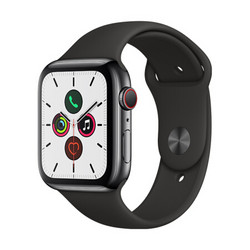 Apple Watch Series 5智能手表（GPS+蜂窝网络款 44毫米深空黑色不锈钢表壳)