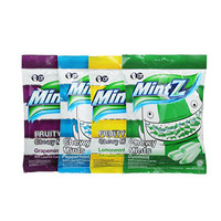 印尼进口 MintZ 薄荷软糖 混合口味量贩装460g（115gx4袋）（柠檬薄荷味，葡萄薄荷味，双重薄荷味，薄荷味）