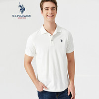 U.S. POLO ASSN. polo衫男士2019春夏新品多色纯棉潮流时尚短袖t恤1192101001 白色 S