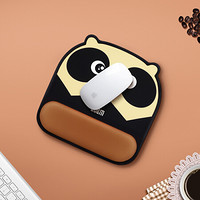 BUBM 护腕鼠标垫 可爱卡通动漫腕托硅胶垫笔记本电脑滑鼠垫舒适腕托女加厚游戏垫 GSM-BJD熊猫
