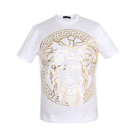 VERSACE 范思哲 奢侈品 男士白色棉质美杜莎头像圆领短袖T恤衫 A73738 A201952 A93A M码 180/92A