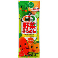 日本进口 葵食品 儿童无盐三色蔬菜面 儿童营养挂面细面条150g