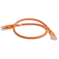 RS Pro欧时 500mm 橙色 LSZH外层 6 类以太网电缆组件, 非屏蔽屏蔽, 直通线路