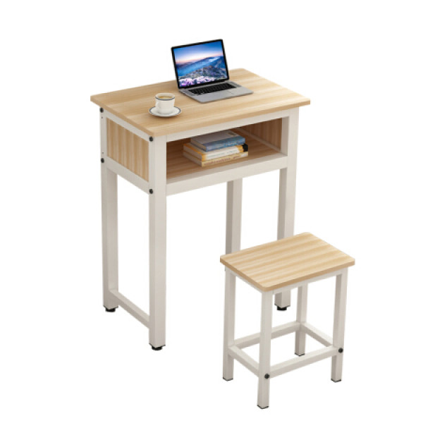 奈高培训班课桌椅中小学生写字学习桌单人家用学校课桌椅套装黄色木纹