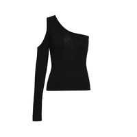 Chris by Christopher BU 卜柯文 设计师品牌  女性黏胶针织衫 露肩纯色 常规款 黑色 JDesigner 黑色 S