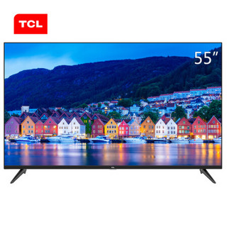 TCL 55F6 55英寸高画质4K超高清HDR 智能网络液晶电视机 丰富影视教育资源 自营家电（黑色）