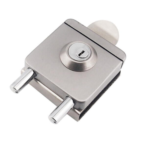 雨花泽(yuhuaze)玻璃门锁 方形单开移门锁玻璃门插销玻璃锁钥匙锁防盗