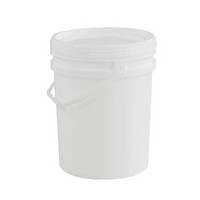 谋福1104 食品级塑料桶密封桶小水桶包装桶 龙虾打包桶（塑料桶（ 25L白色 带提手）5个装  ）