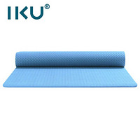 IKU瑜伽垫双人TPE加大加宽加厚防滑儿童舞蹈健身垫子 183cm*122cm*10mm 蓝色