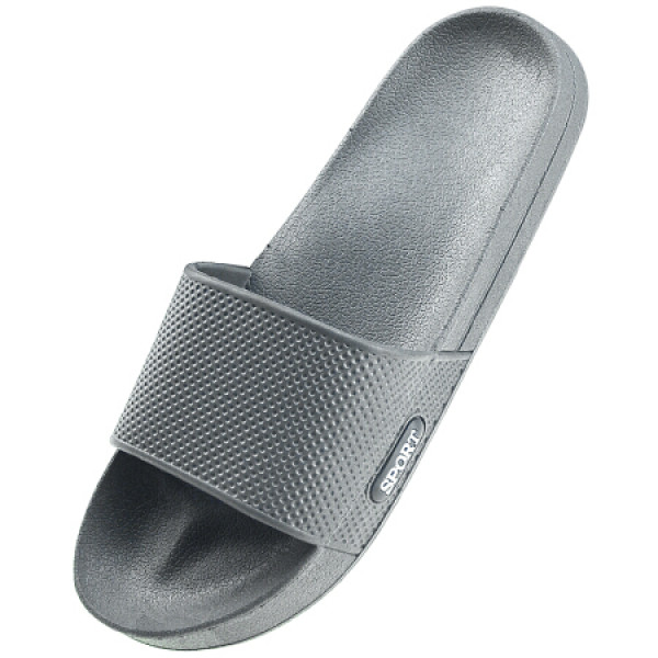 御乐 凉拖鞋男女款居家浴室防滑一字拖户外拖鞋 yt836 灰色 45码