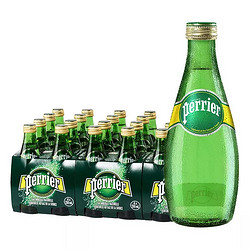 法国进口巴黎水（Perrier）天然含气 气泡矿泉水 原味330ml*24瓶