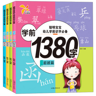 幼小衔接学前识字1380全套4册 3-6岁宝宝看图识字书 早教启蒙书幼小衔接教材 大班升一年级识