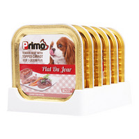 泰国进口 不然呢（Primo）宠物主厨精选罐头 犬用-胡萝卜泥煎嫩牛肉 90g*6罐装