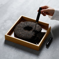 苏氏陶瓷 SUSHI CERAMICS)普洱茶盒黑茶开茶盘竹制赏茶分茶盘单层存储茶盒功夫茶具配件