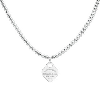 蒂芙尼 Tiffany & Co RETURN TO TIFFANY系列时尚心形吊坠银饰珠珠项链 24081192