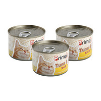 泰国进口 不然呢(Primo)猫罐湿粮猫咪零食罐 高能养生 金枪鱼+鲜虾 160g-1427 3罐
