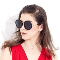 TS  小米生态链  太阳眼镜尼龙偏光圆框复古防紫外线墨镜女款 黑色