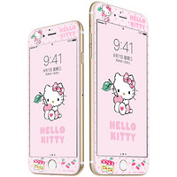 Hello Kitty 苹果8/7钢化膜 iPhone8/7碳纤维软边彩膜手机保护贴膜 樱桃凯蒂