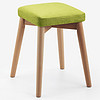 乐高赫曼 换鞋凳 实木矮凳方凳梳妆化妆成人家用餐凳布艺板凳小凳子 LG-20-抹茶绿