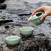 丹雅功夫茶具套装 陶瓷便携包式旅行茶器1壶2杯功夫茶具