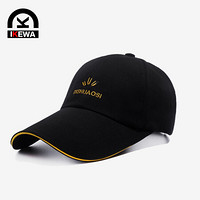 艾可娃（IKEWA）BQM129 帽子男夏天棒球帽男遮阳防晒鸭舌帽运动登山太阳帽 黑色