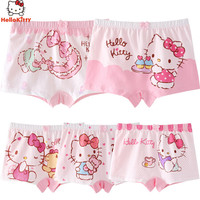 凯蒂猫 Hello Kitty 儿童内裤棉宝宝小女孩三角平角裤少女四角底裤 KTN254混色 140 XL参考身高 125-135
