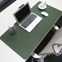 BUBM 鼠标垫超大号办公室桌垫笔记本电脑垫键盘垫办公写字台桌垫游戏家用垫子防水 支持大货定制 中号墨绿+灰