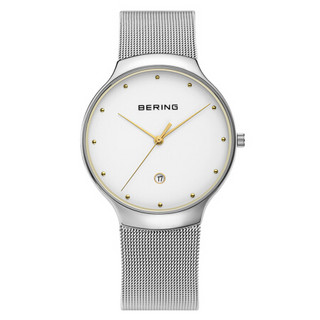 白令(Bering)时尚腕表简约钢带商务防水男士手表 13338-001