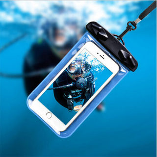 GEDUN 戈顿 手机防水袋防水套 6寸内 17厘米内 游泳包防水包潜水套 男女触屏水下拍照手机套 蓝色标准款