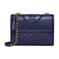 TORY BURCH 托里·伯奇 奢侈品 TB女包 FLEMING系列蓝色皮革手提单肩斜挎包 43833 403