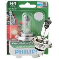 飞利浦(PHILIPS)恒劲光H4环保长寿型升级型汽车灯泡大灯近光灯远光灯卤素灯单支装 色温3100K