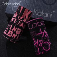 cabrakalani男士内裤男平角裤内裤男冰丝四角裤中腰靓色字母男平角内裤2条装1017混色B组合L