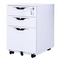 中伟文件柜活动柜钢制桌下柜挂劳柜三抽柜桌下抽屉柜资料柜燕尾拉手