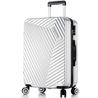 贝尔贝拉(B.L.B.L)拉杆箱万向轮28英寸行李箱男女士轻盈大容量旅行箱 银色