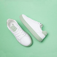 Feiyue飞跃 女鞋 超纤皮休闲百搭粉色 绿色 小白 板鞋 FY-8160 白绿 35