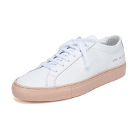 COMMON PROJECTS 女士白色裸粉色皮革系带板鞋运动鞋 3868 0515 36码