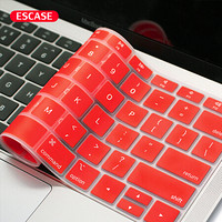 ESCASE 苹果笔记本键盘膜新款保护贴膜适用于新款13.3/15.4英寸touch bar型号专用 幸运红