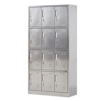 苏美特不锈钢十二门更衣柜铁皮柜办公柜储物柜员工柜多门柜寄存包柜鞋柜碗柜201