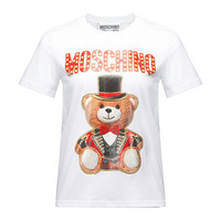 MOSCHINO 莫斯奇诺 泰迪熊短袖T恤衫 女款 白色  42码 E V0708 0540 3001 42