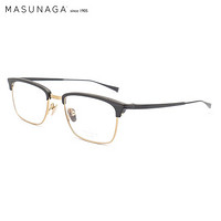 MASUNAGA增永眼镜男女复古手工全框眼镜架配镜近视光学镜架NY LIFE #39 金框黑架