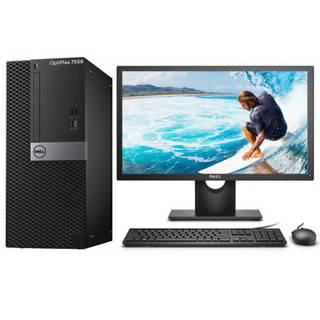 DELL 戴尔 OptiPlex 7050MT 23.8英寸 商务台式机 黑色 (酷睿i7-6700、4GB独显、16GB、128GB SSD+2TB HDD、风冷)