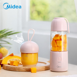美的(Midea)榨汁机迷你便携双杯果汁机 可作充电宝随行杯 家用多功能料理机搅拌机榨汁杯 LZ15Easy215 *2件